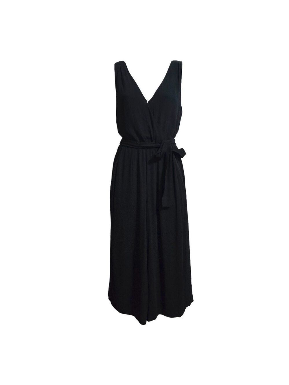 Babaton Maximillian Wide Leg Cropped Belted Jumpsuit Sz XXS